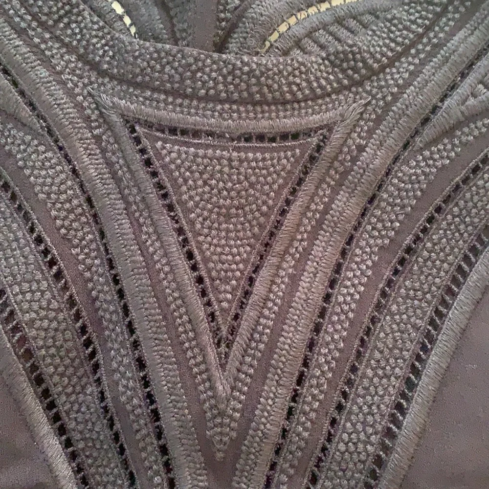 IRO FR38 knee length dark navy embroidered cotton dress in excellent condition - Picture 5 of 5